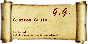 Gusztos Gyula névjegykártya